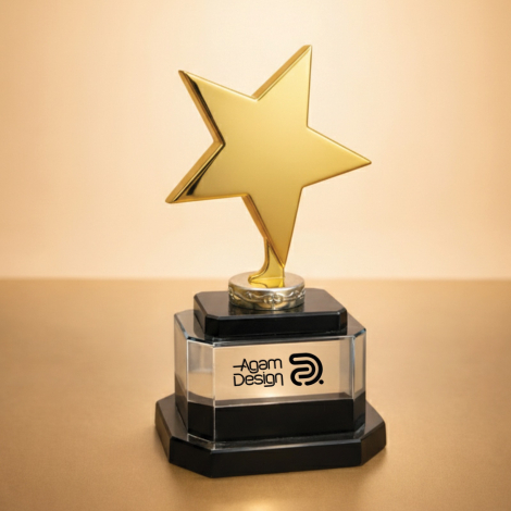 Etoile Chromée Dorée