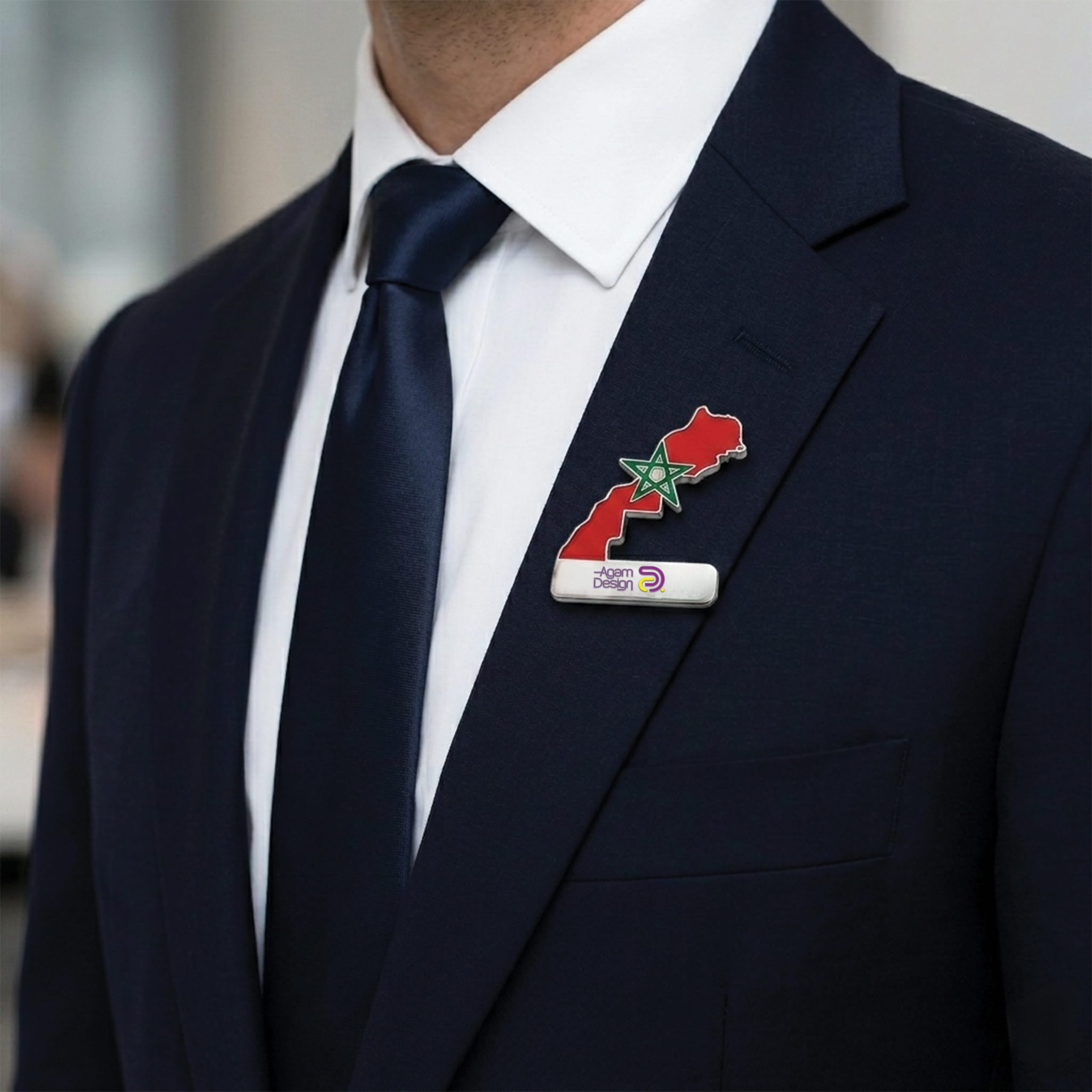 Pins Carte du Maroc & Logo -Pi.020
